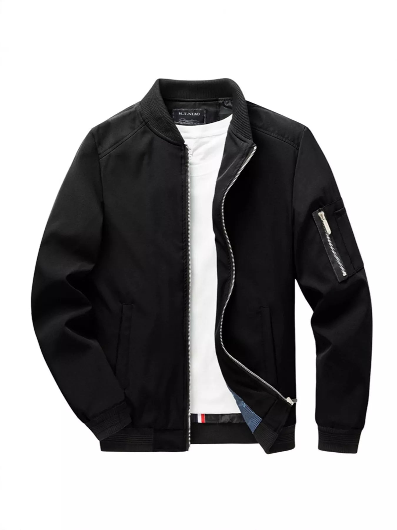 Men's Plus Size Casual Lightweight Bomber Jacket