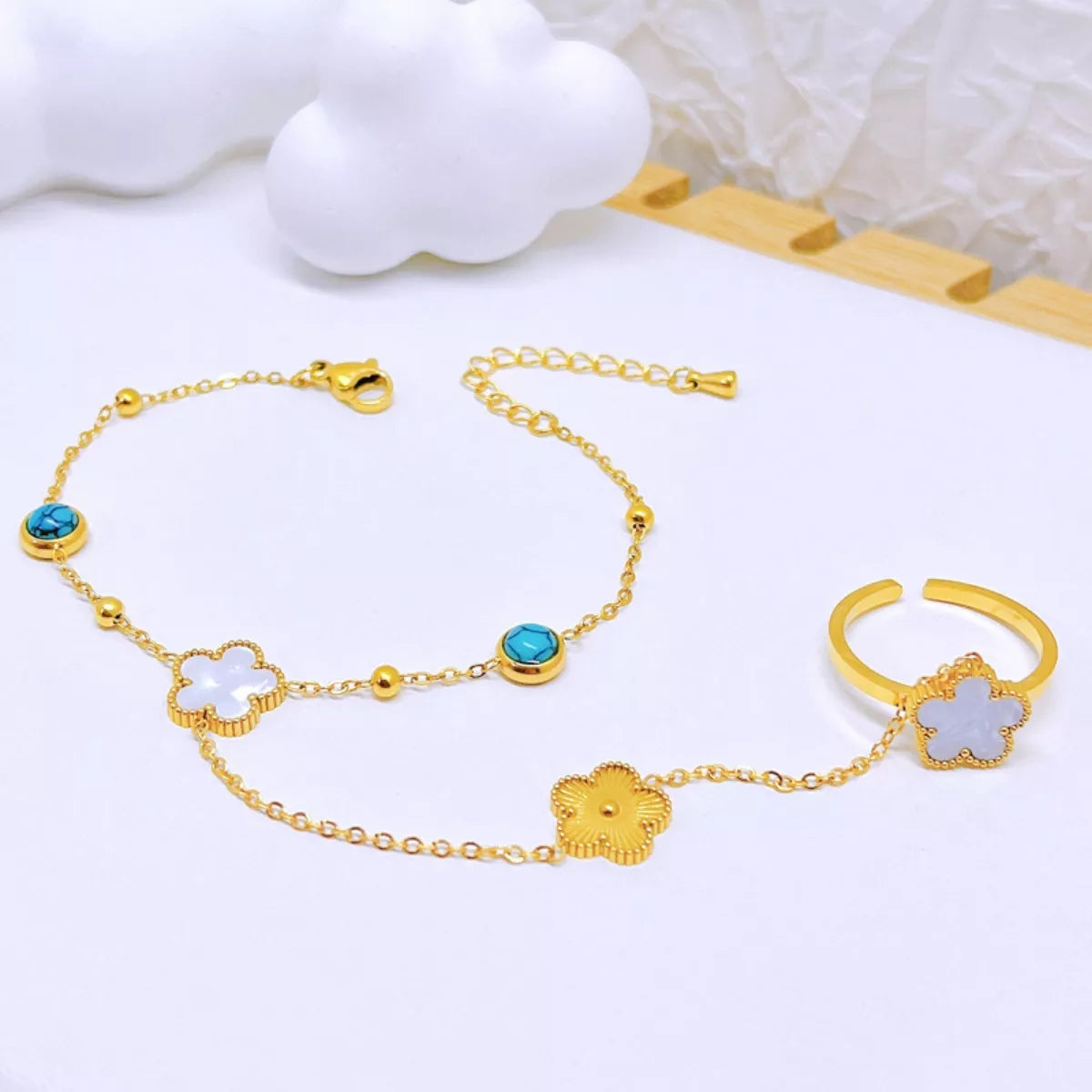 Butterfly Charm Finger Bracelet
