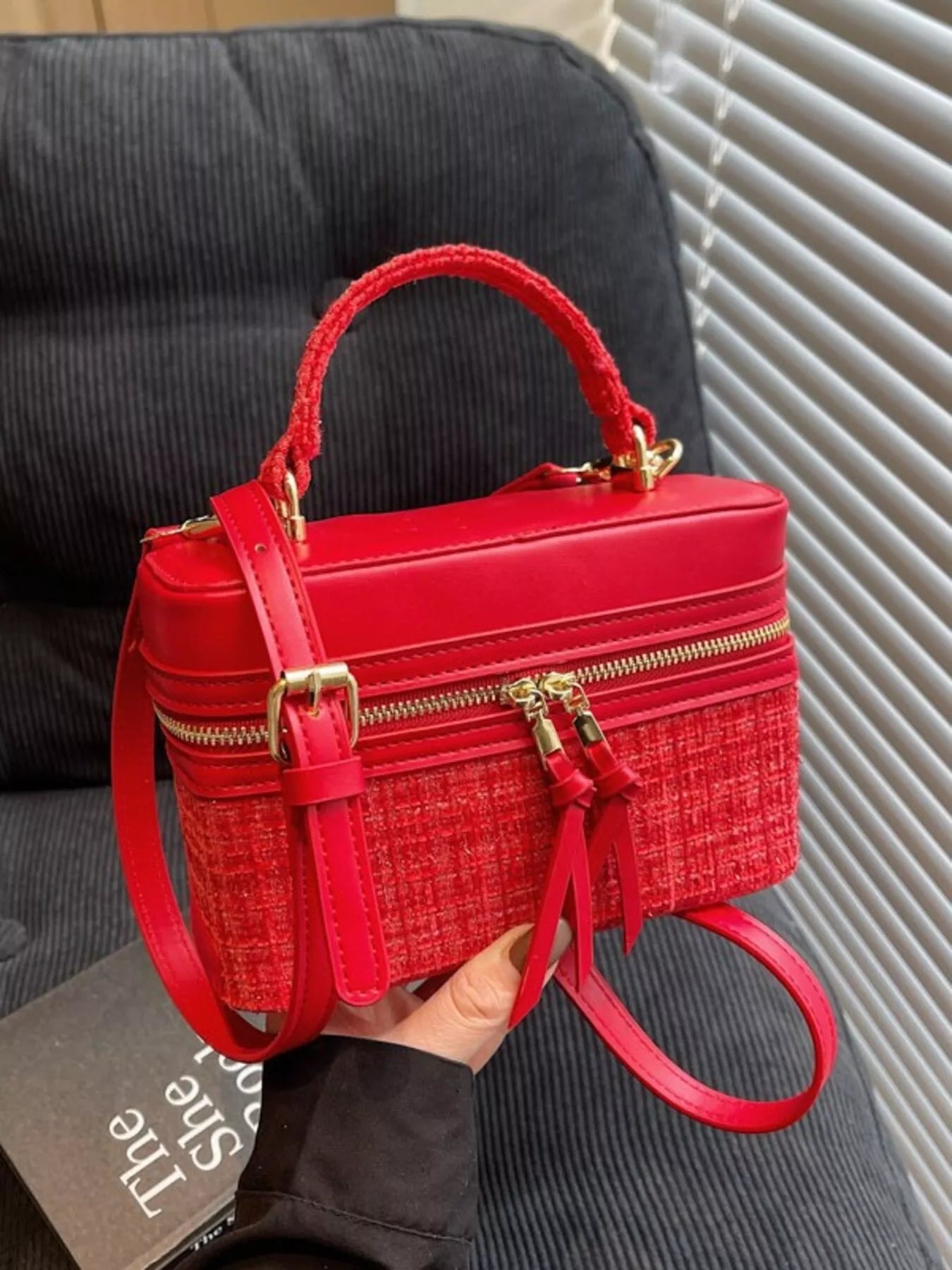 Boxy Top Handle Crossbody Bag