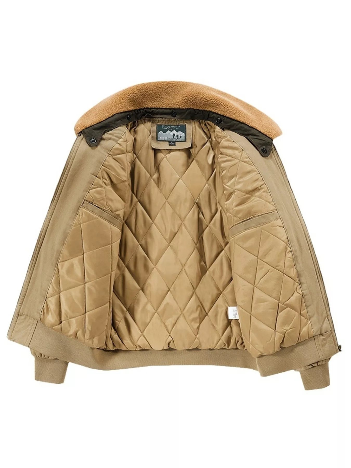Men's Plus Size Vintage Fur Collar Bomber Jacket