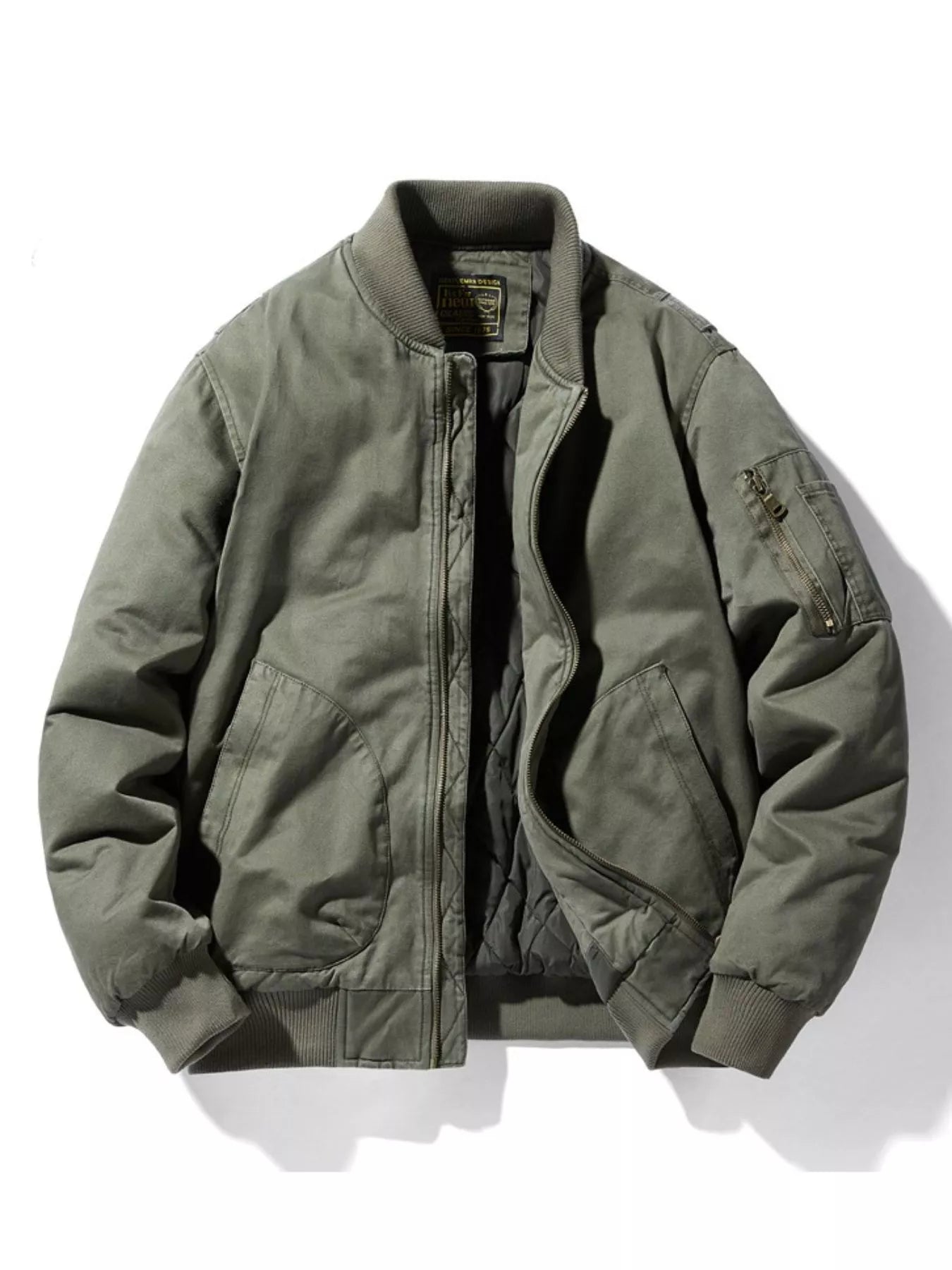 Men's Plus Size Zip Up Long Sleeve Jacket