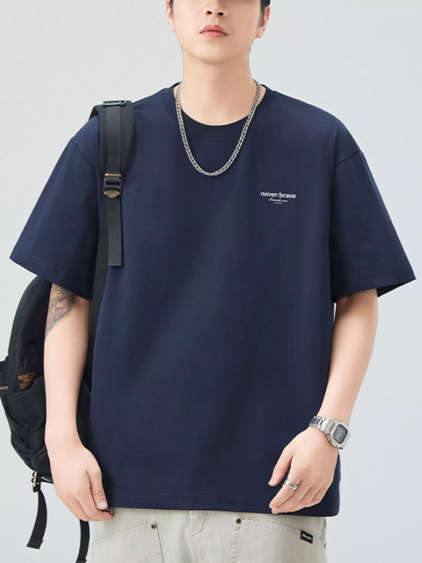 Men's Plus Size Casual Round Neck T-Shirt
