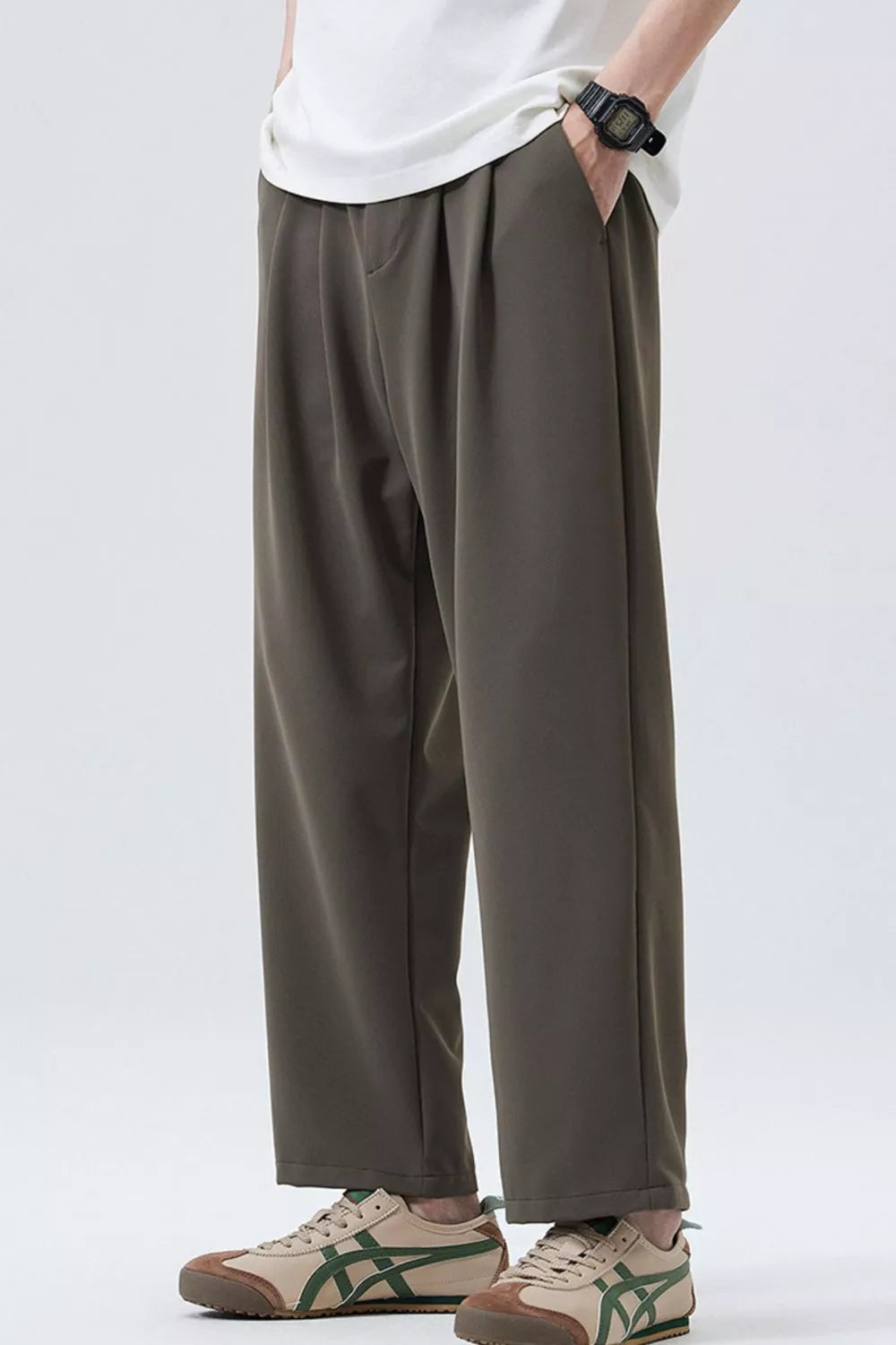 Men's Full Size Wide-Leg Casual Pants Plus Size