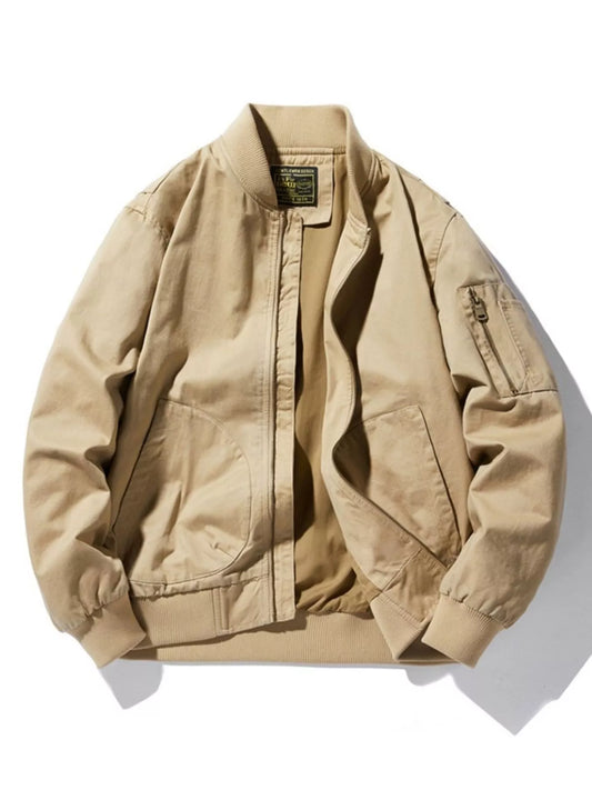 Men's Plus Size Casual Lightweight Bomber Jacket