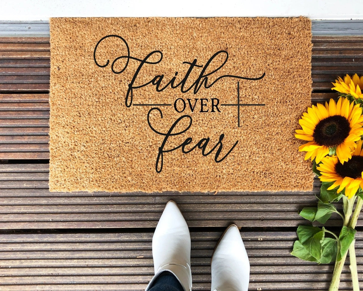 Faith Over Fear Doormat