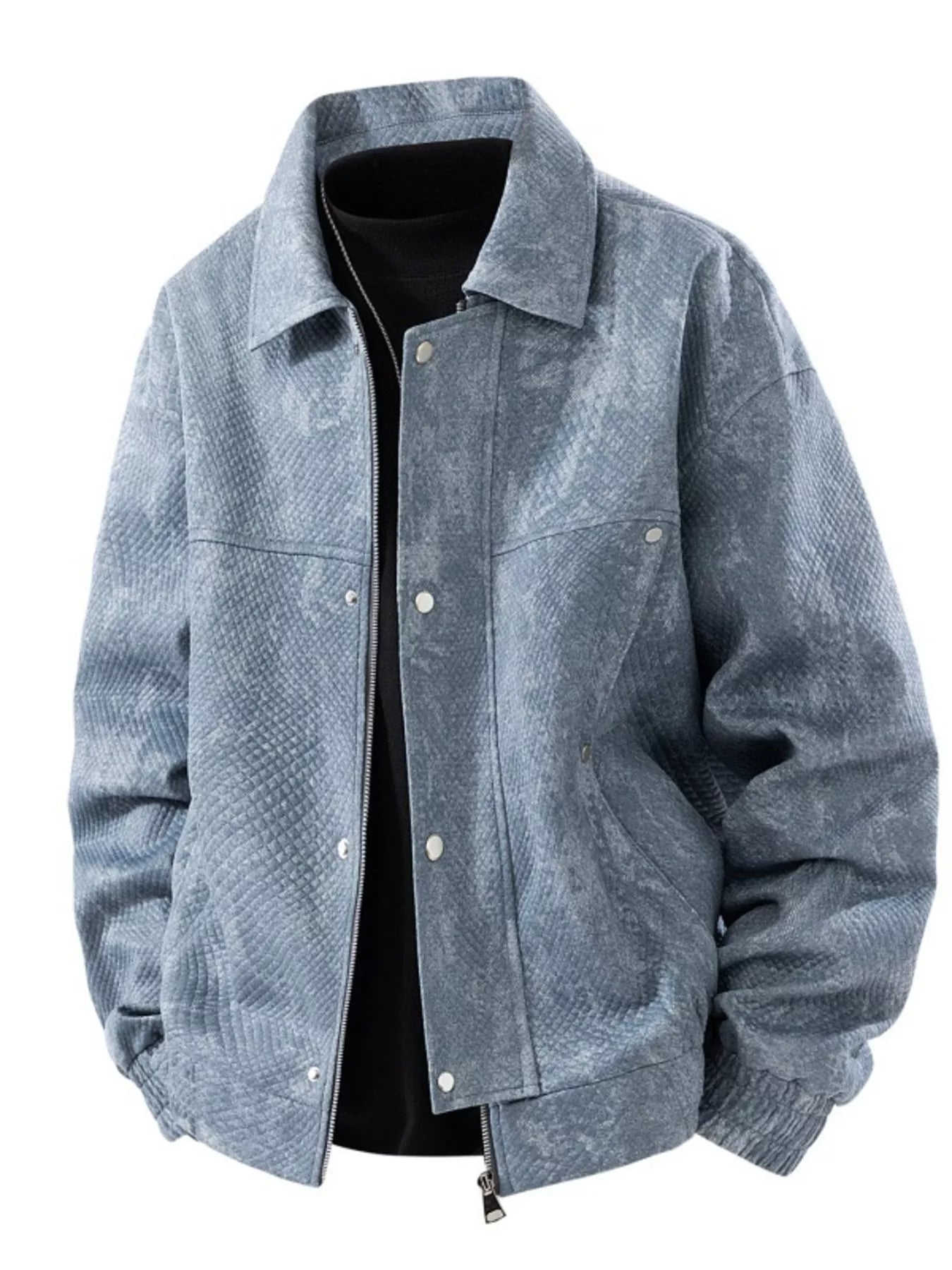 Men's Plus Size Casual Snap-Down Jacket
