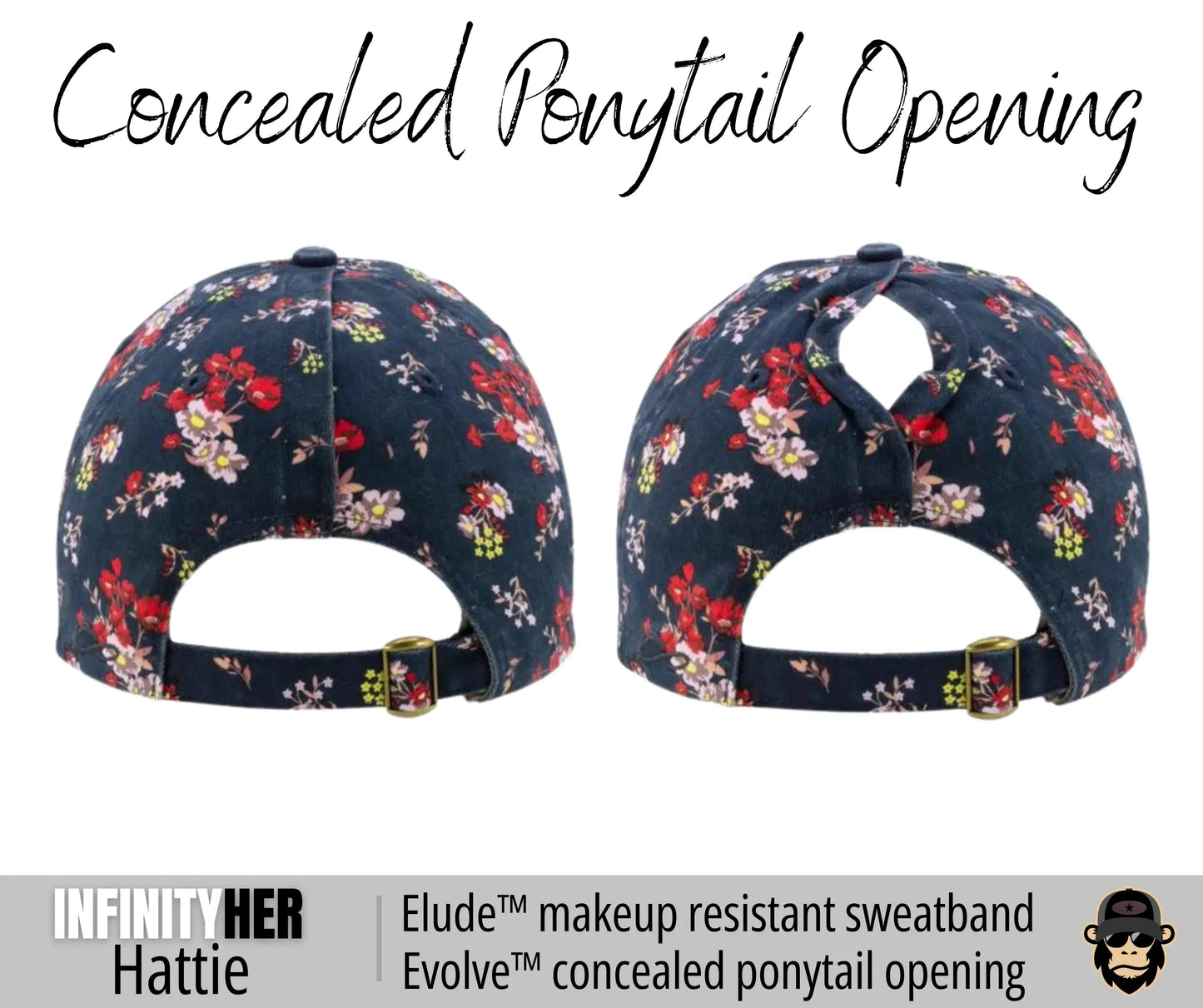 Ponytail Leather Patch Hat