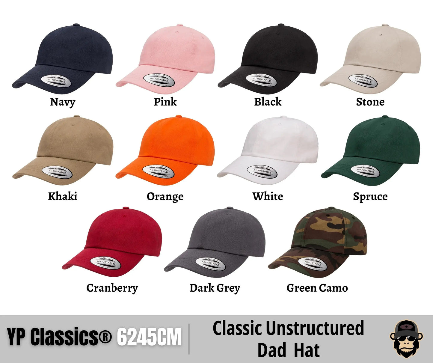 YP Classics® Classic Dad Hat + Custom Patch