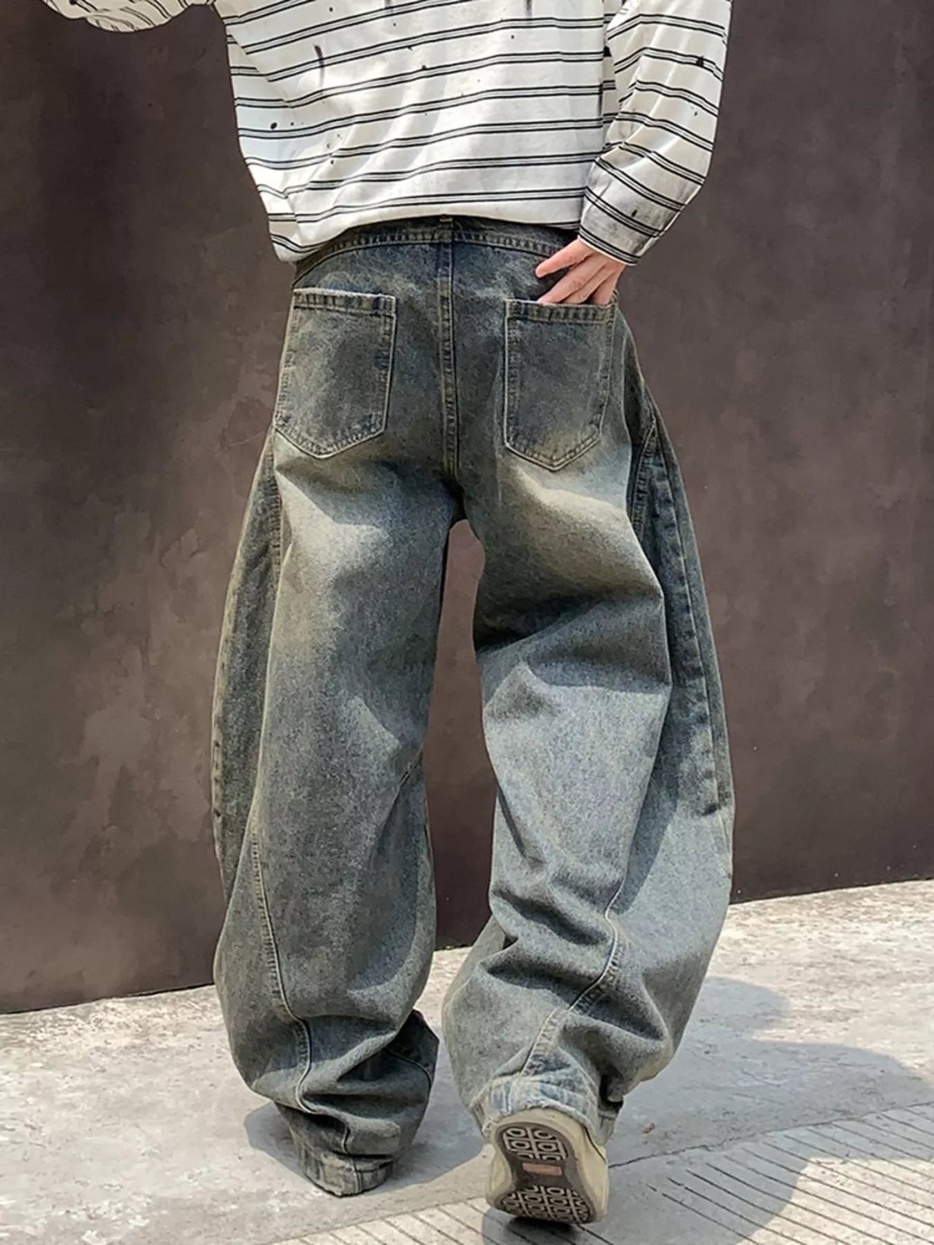 Men's Full Size Wide Leg Jeans Plus Size