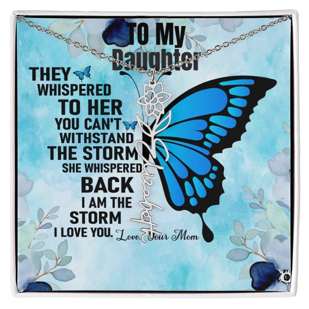Gift From Mom to Daughter I I Love You - Birth Necklace