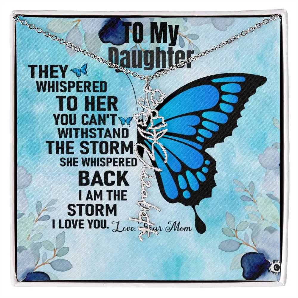 Gift From Mom to Daughter I I Love You - Birth Necklace