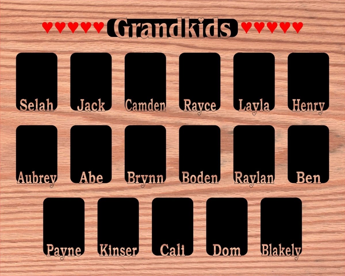 Grandkids Name Picture Frame 16"x20"