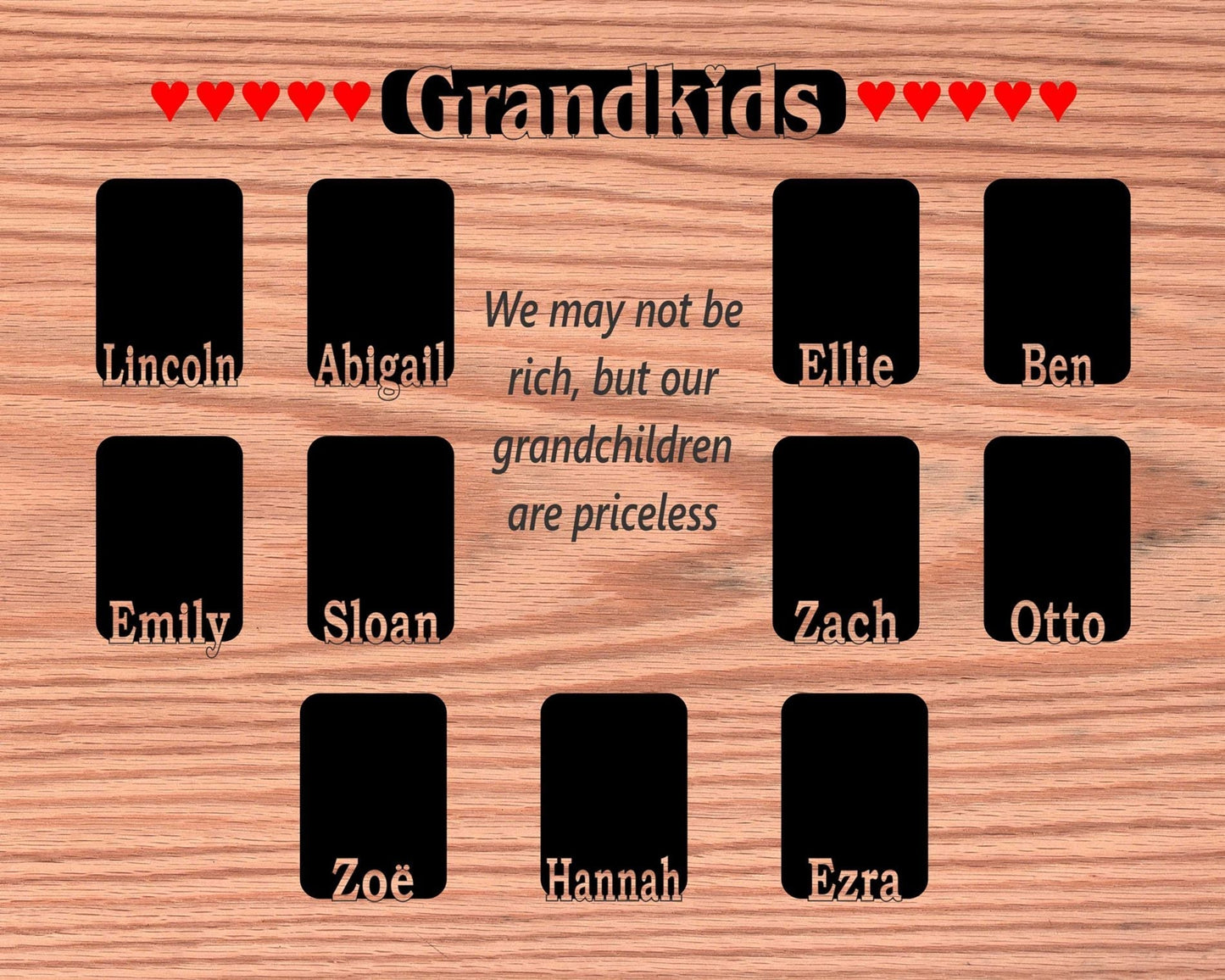 Grandkids Name Picture Frame 18x24