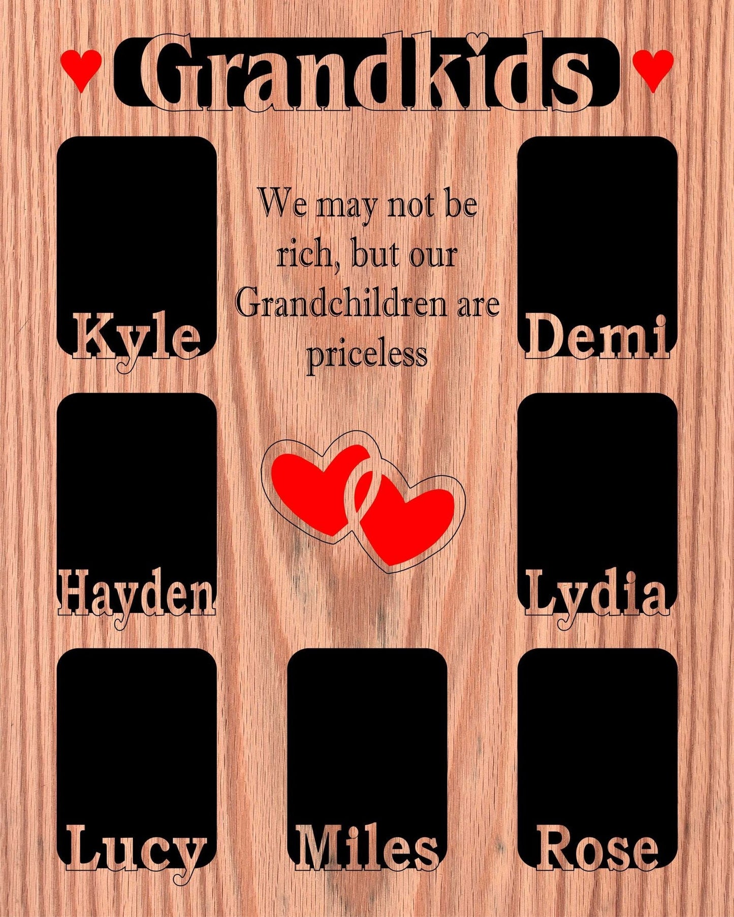 Grandkids Name Picture Frame 18x24