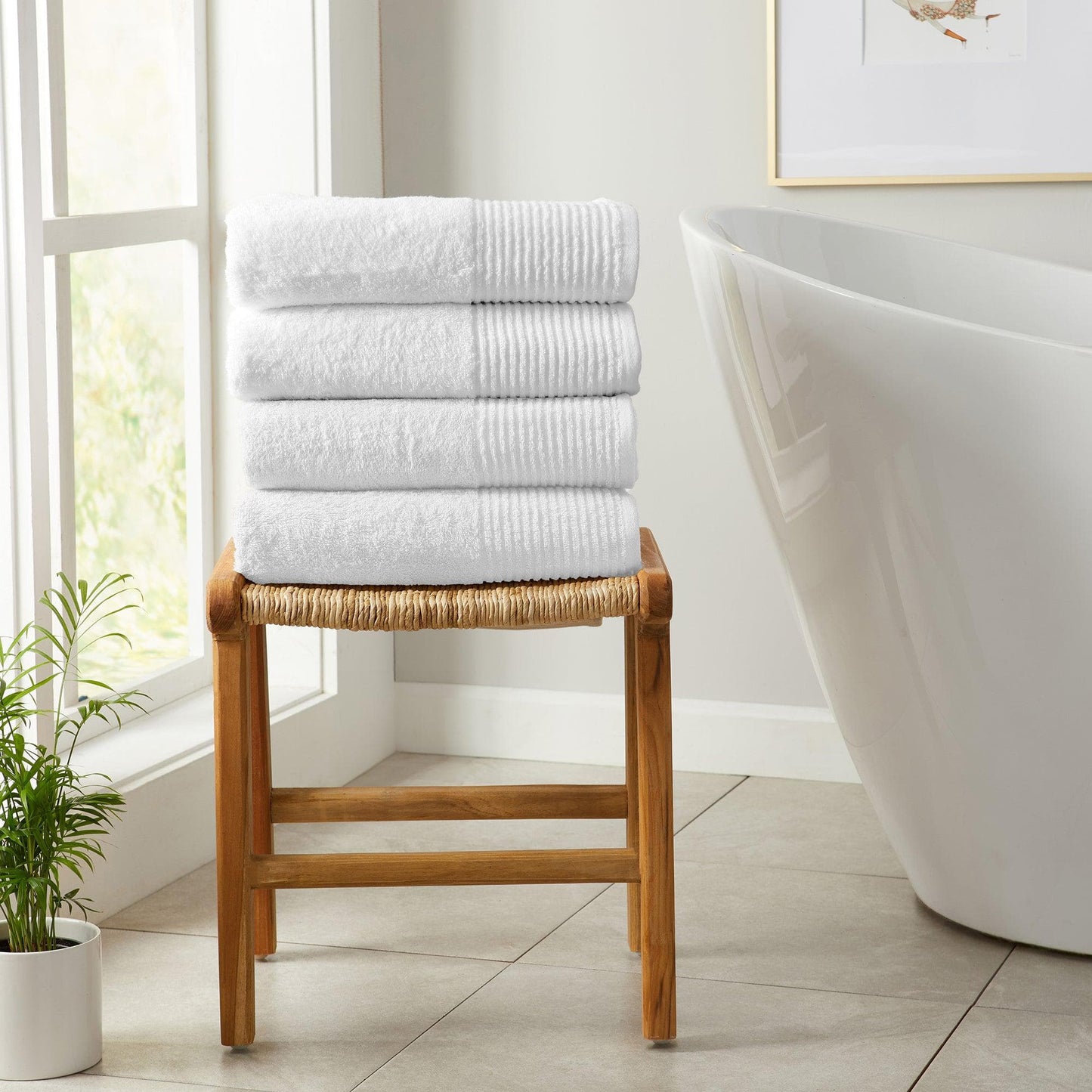 6 Pack Cotton Hand Towels - Kasper Collection