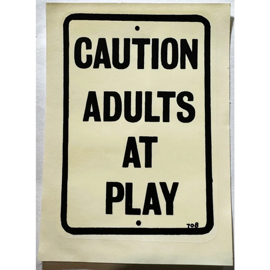 1960s “Adults at Play” Decal — NOS Baxter Lane Co. Mid‑Century Americana