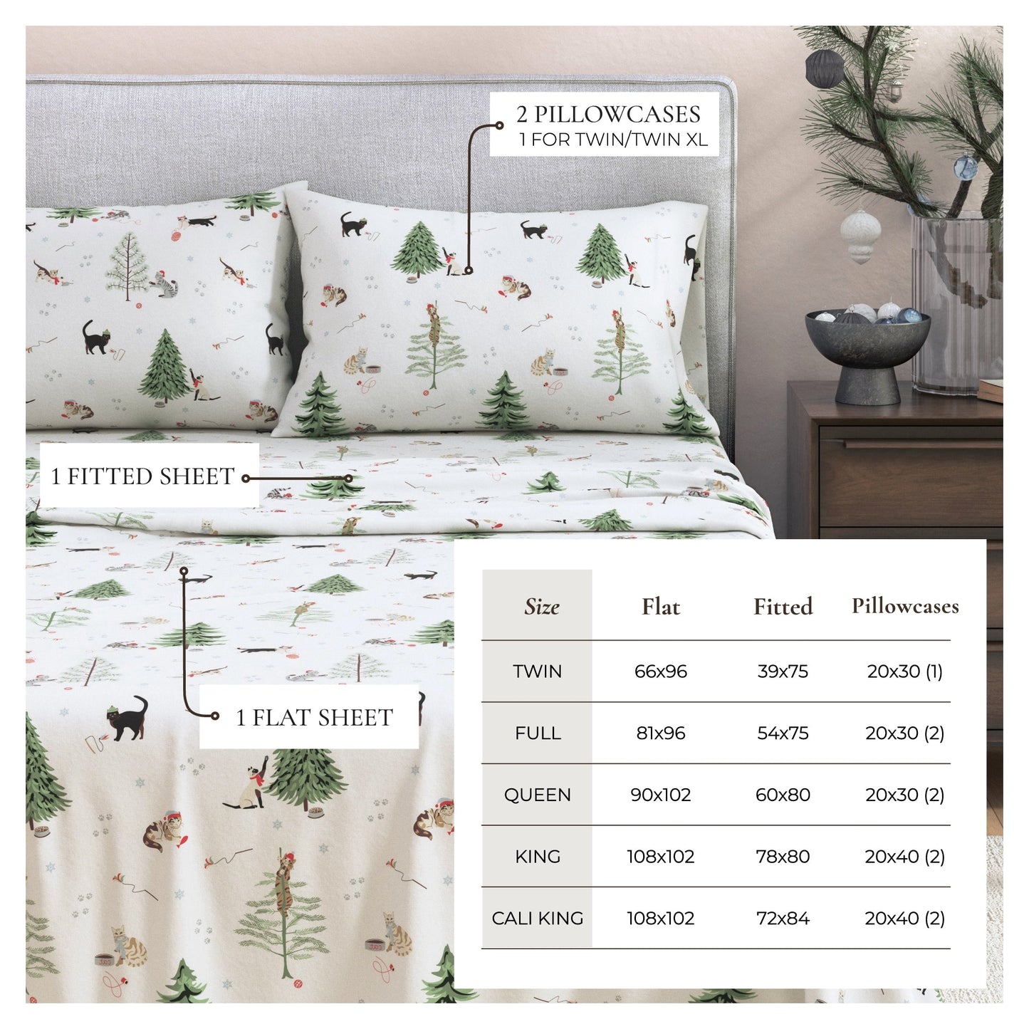 100% Turkish Cotton Flannel Sheet Sets - Boulder Collection
