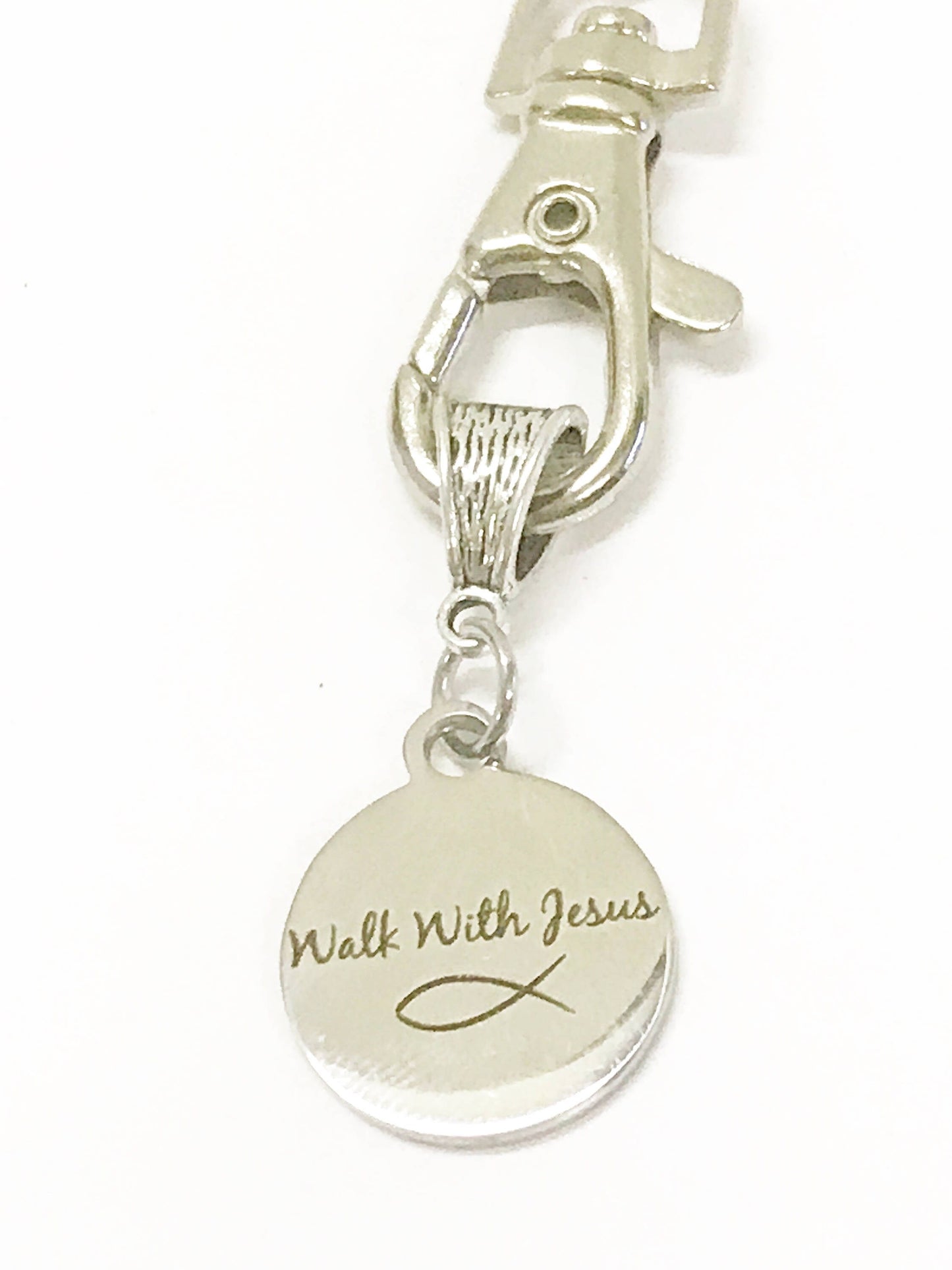 Walk With Jesus Keychain, Christian Gift for Her, New Car Gift For Daughter, Going To College Gift, Baptism Gift, Confirmation Gift of Love