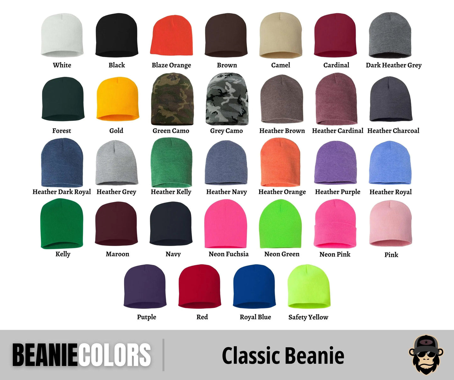 Custom Beanie with Leather Patch