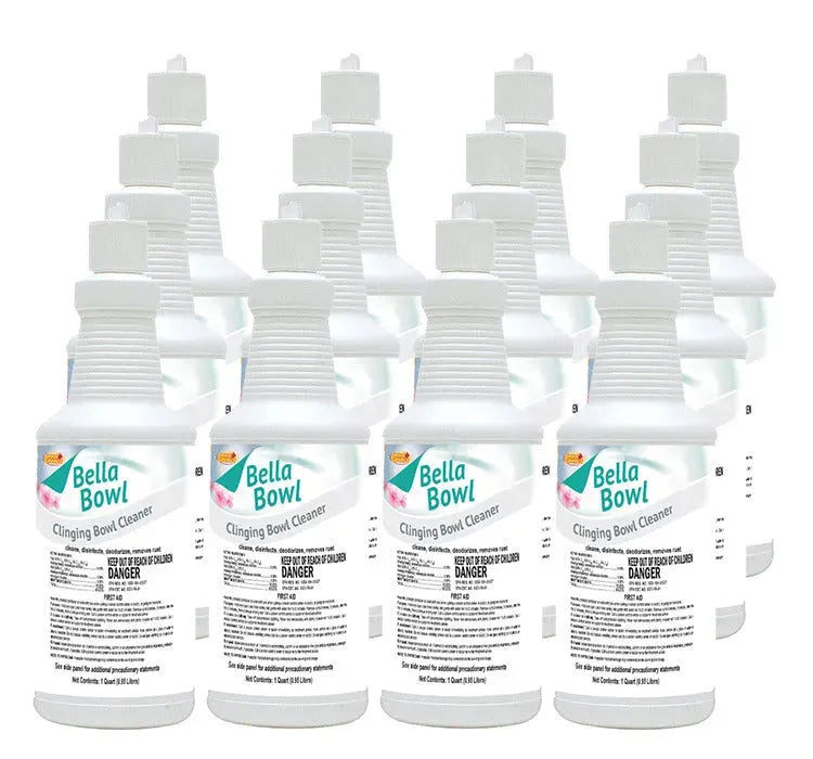BellaBowl Clinging Toilet Bowl Cleaner & Disinfectant, 1 Quart