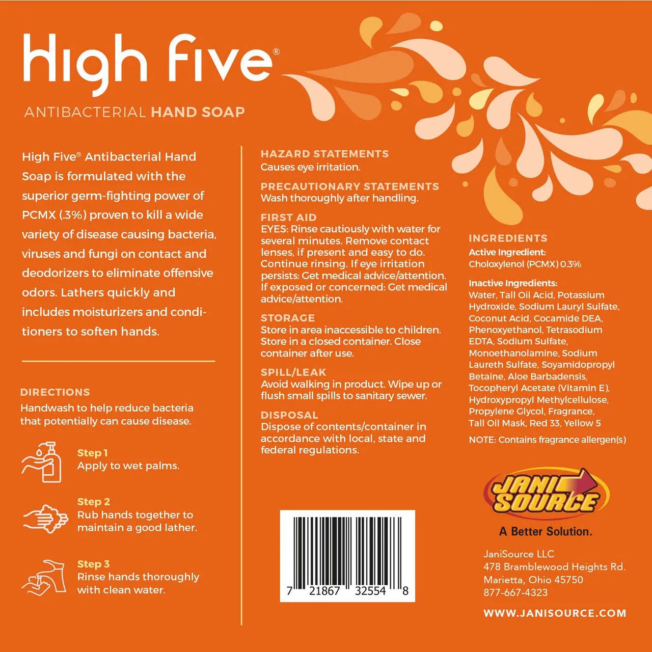 HighFive Antibacterial Hand Soap, 1 Gallon
