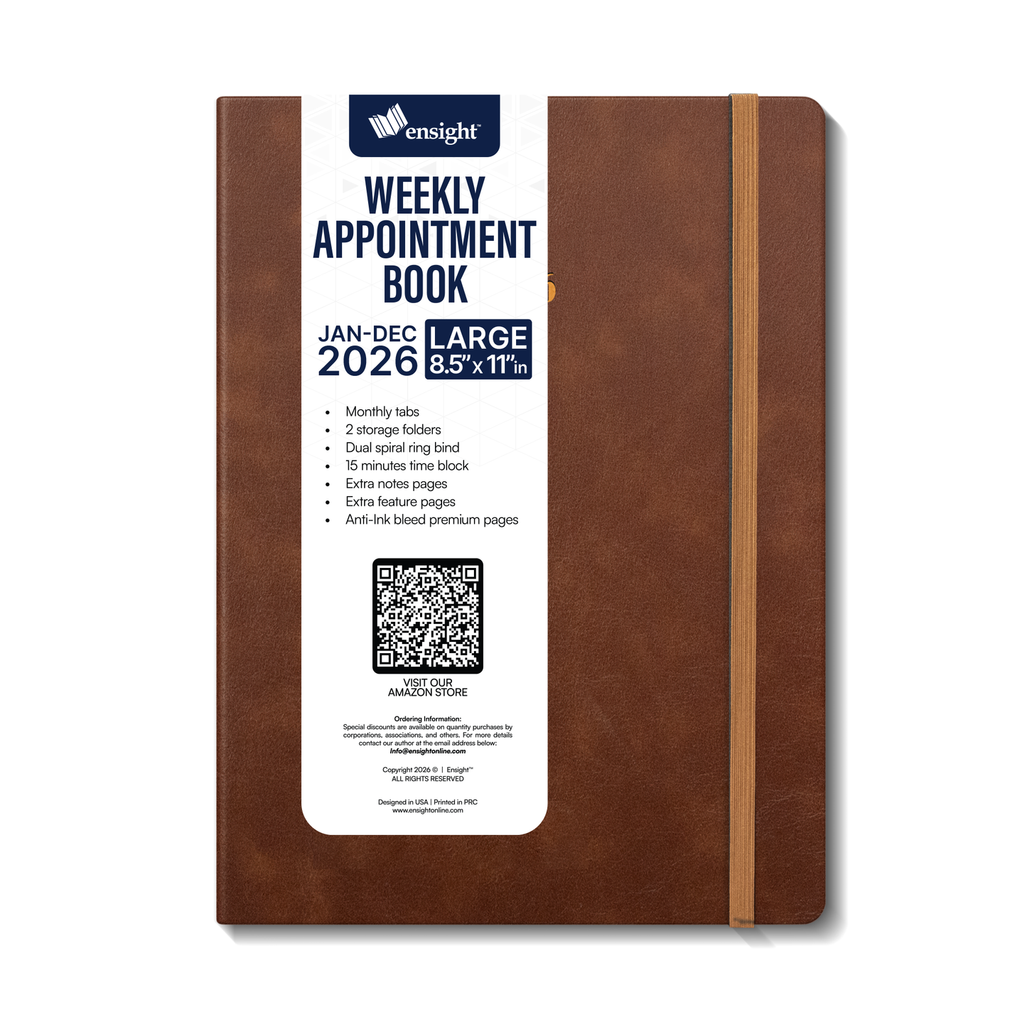 2026 Jan-Dec A4 Leather Appointment Book