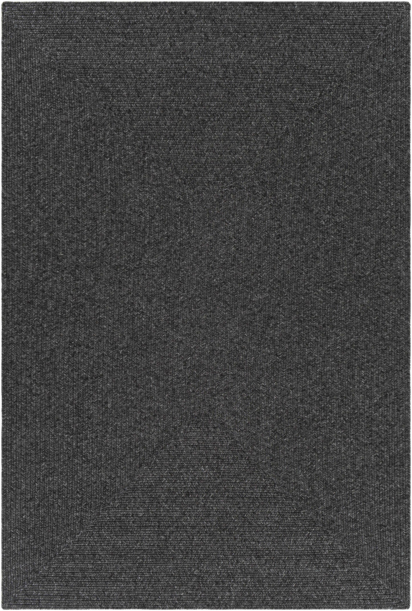 Black Braided Faux Jute Outdoor Rug