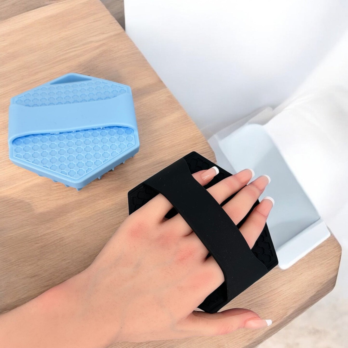 2-Pack Non-Slip Silicone Body Scrubber – Exfoliating Brush for Shower