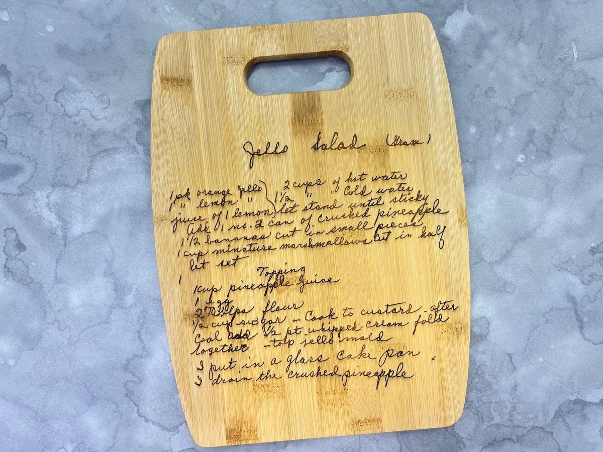 Personalized Bamboo Cutting Board Décor - Your Recipe or Quote