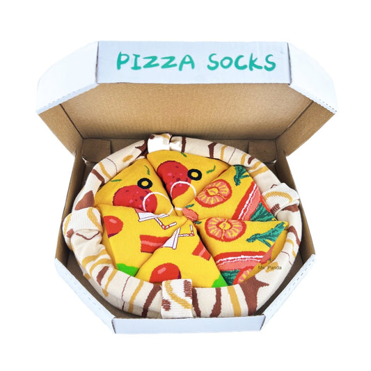 Novelty Pizza Socks – 4-Pack Fun Gift Set for Men & Women