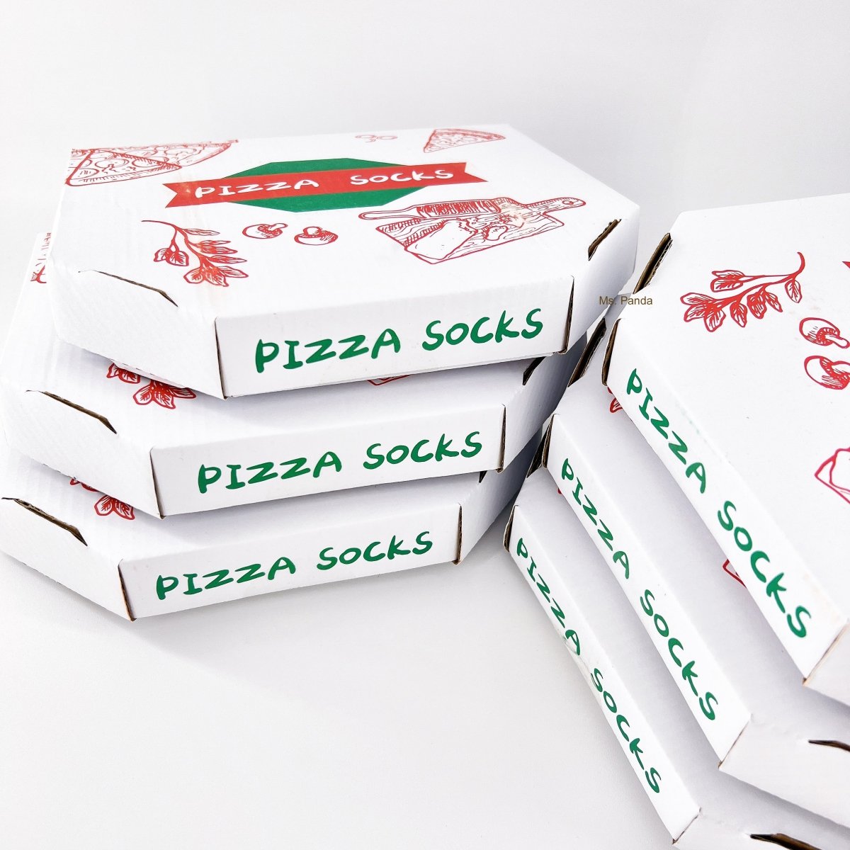Novelty Pizza Socks – 4-Pack Fun Gift Set for Men & Women