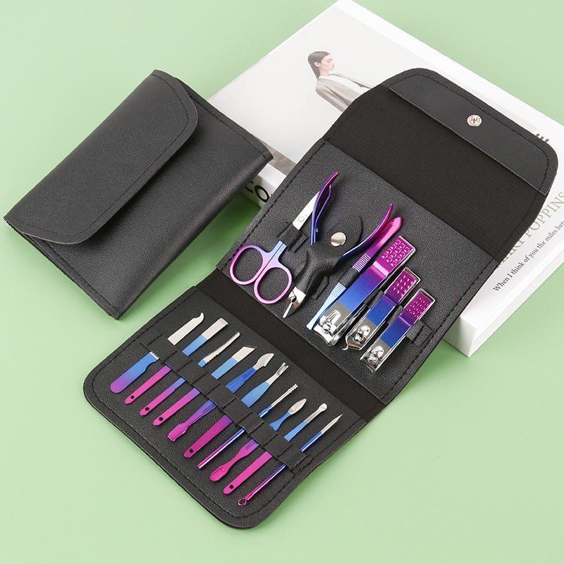 Nail Clippers Pedicure Kit – 16-Piece Grooming Set with Case