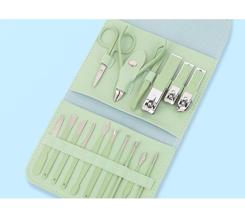 Nail Clippers Pedicure Kit – 16-Piece Grooming Set with Case