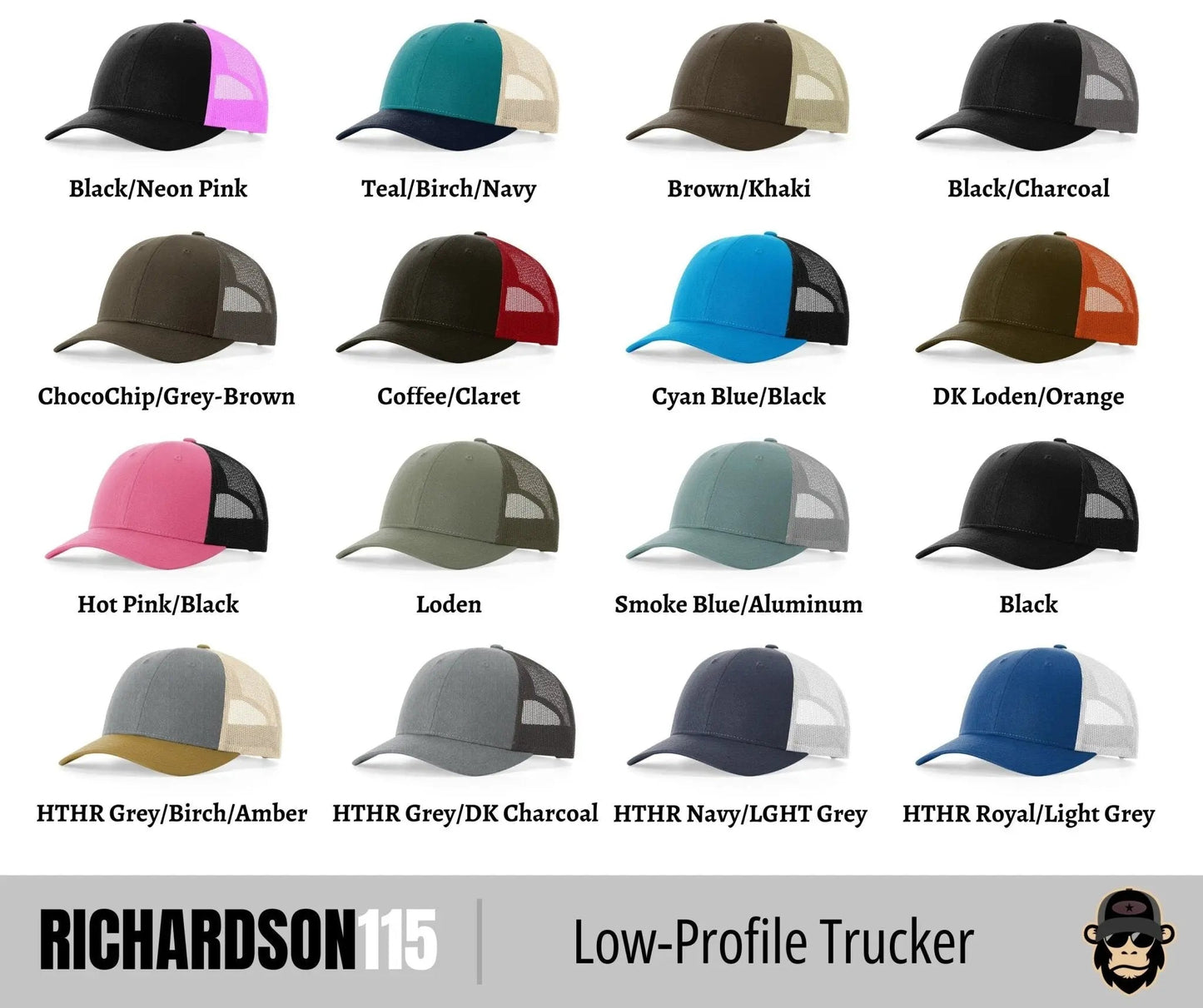 Richardson 115 Low-Profile Trucker Hat + Custom Patch