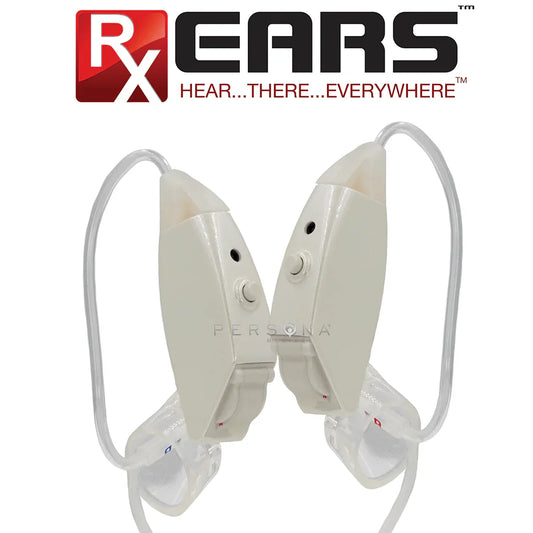 RxEars Digital Hearing Aids, White, Pair (DS)