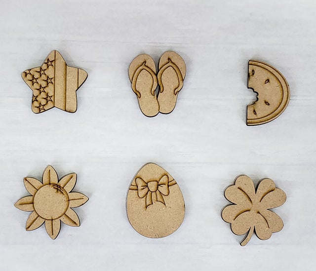 Unfinished Gnome Interchangeable Accents - Spring and Summer
