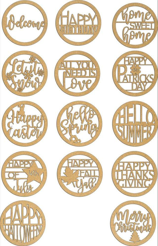 All 14 3D Interchangeable Os for Welcome to Our HOME sign