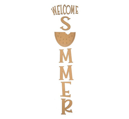 3D Welcome SUMMER Vertical Front Porch Sign Kit