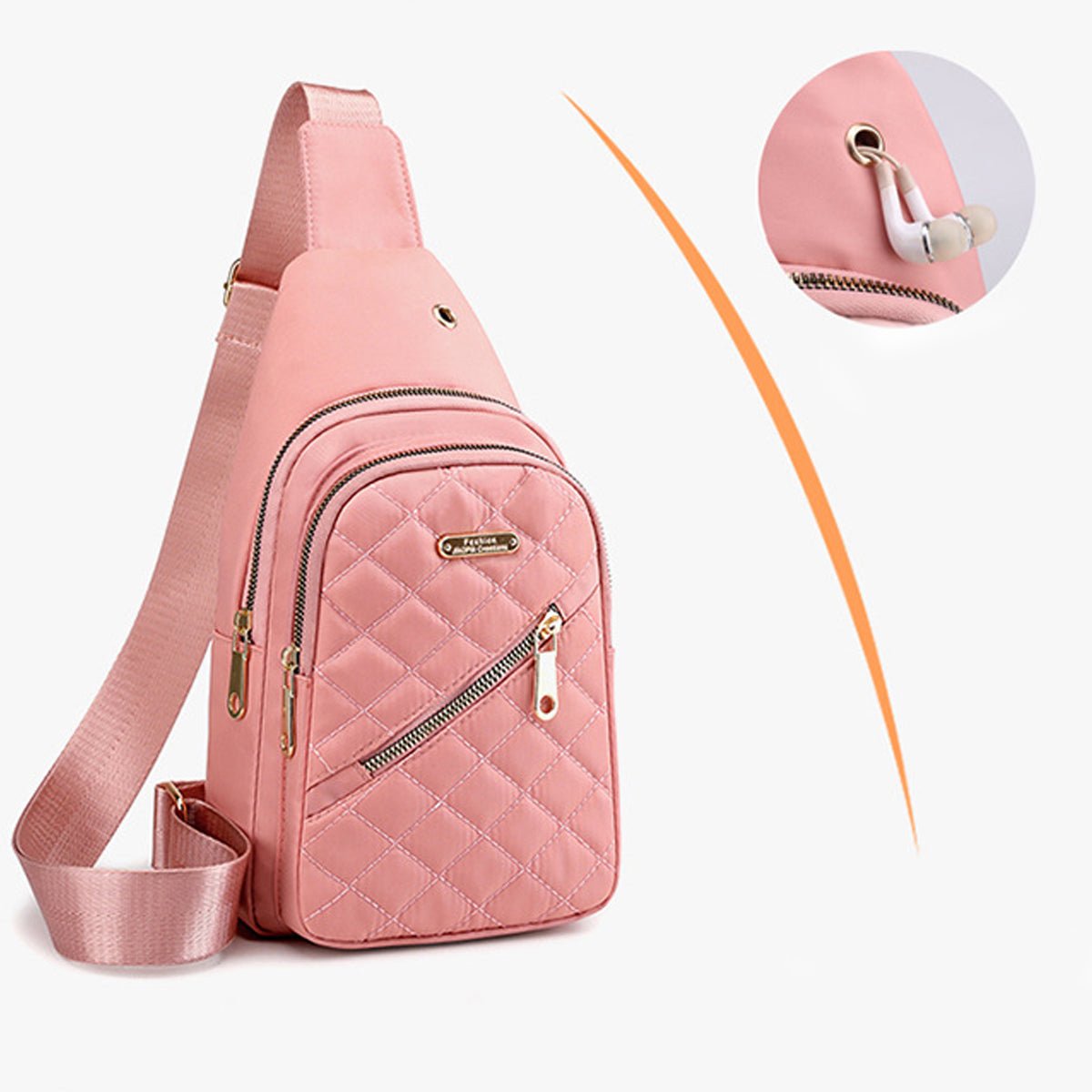 Small Chest Sling Backpack Water Resistant Nylon Shoulder Bag