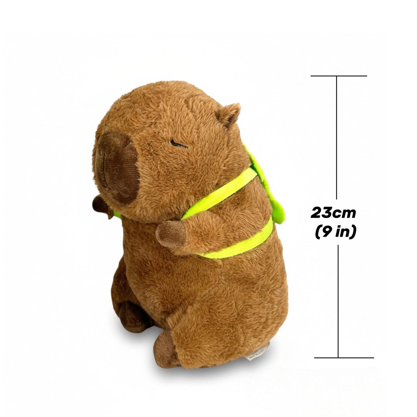 Soft Capybara Plush Toy with Turtle Backpack – Kid-Friendly Gift