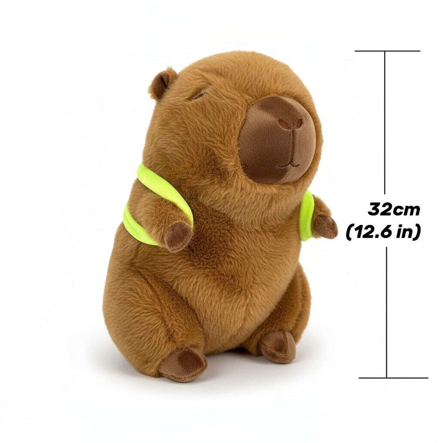 Soft Capybara Plush Toy with Turtle Backpack – Kid-Friendly Gift