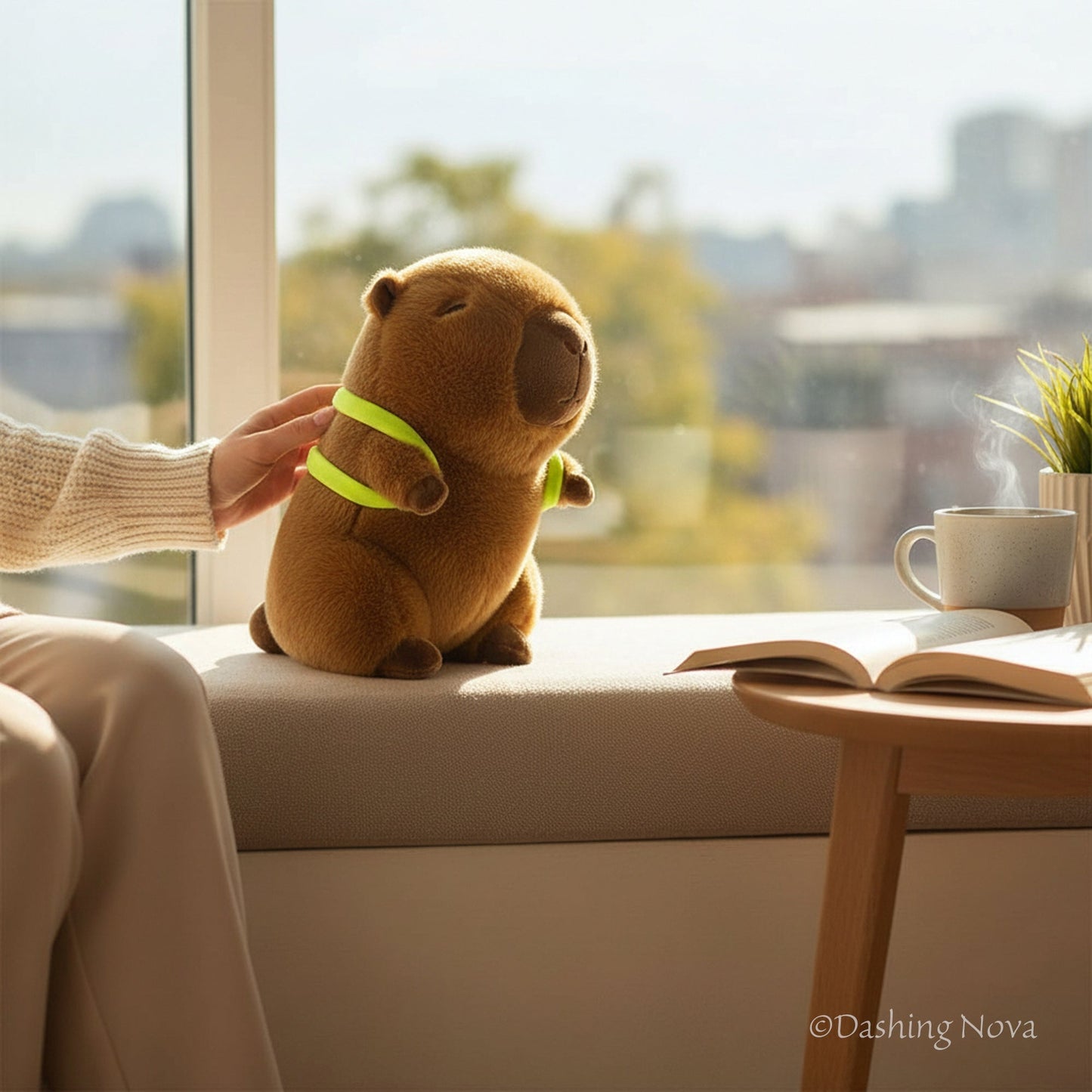 Soft Capybara Plush Toy with Turtle Backpack – Kid-Friendly Gift