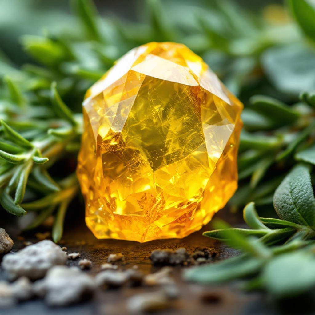 Solar Plexus Chakra Crystal-Enhanced Oil Diffuser, Car Air Freshener, 8ml