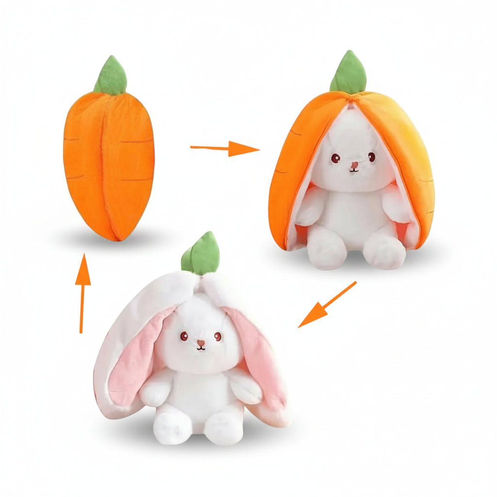 Strawberry Bunny Plush Toy Transformable Rabbit Stuffed Animal
