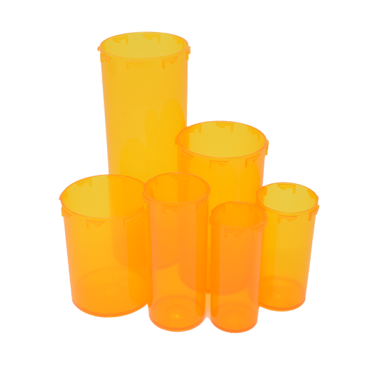 Precise  Pak  Screw-Loc Amber Plastic Vial  13 Dram 300 C