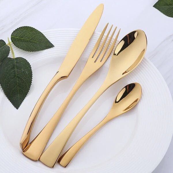 4-Piece Stainless Steel Cutlery Set – Knife, Fork, Spoon & Teaspoon