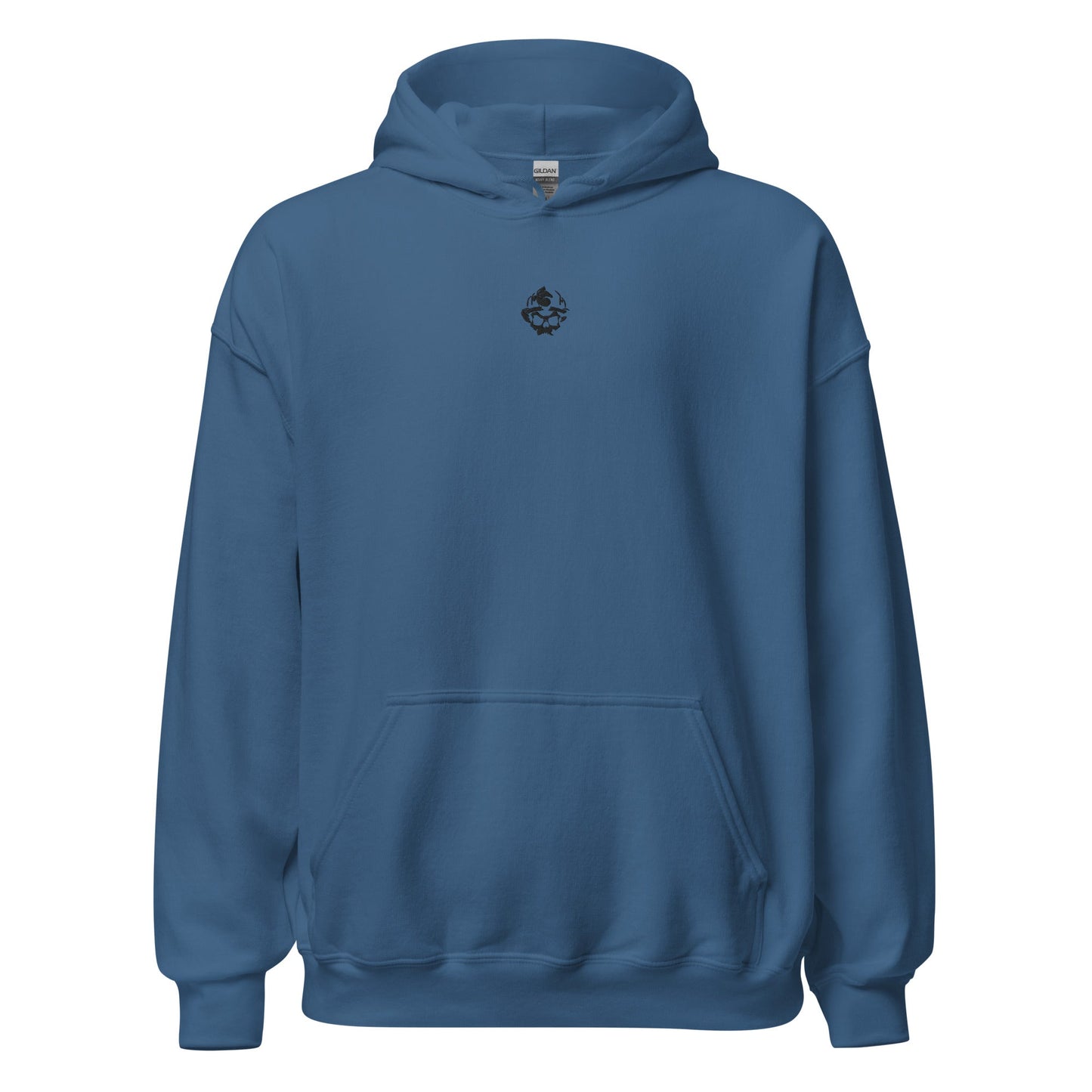 Embroidered Skull Logo Pullover Hoodie