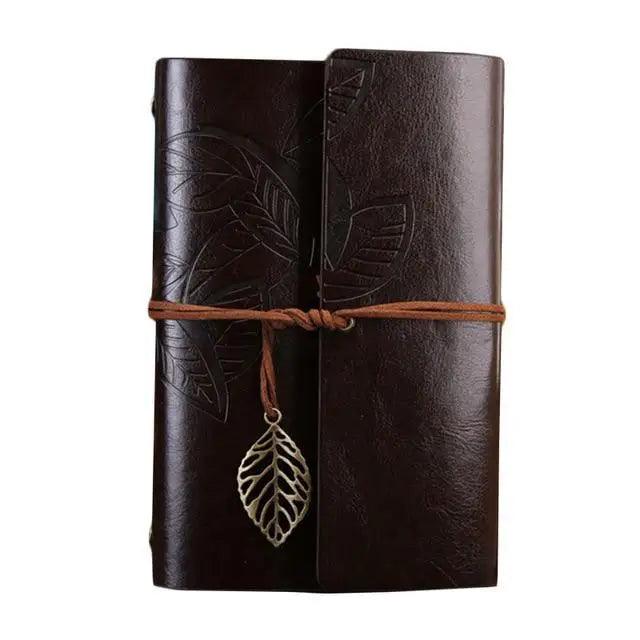 Vintage PU Leather Diary Notebook Journal  Retro Book Traveler Planners Office School Supplies