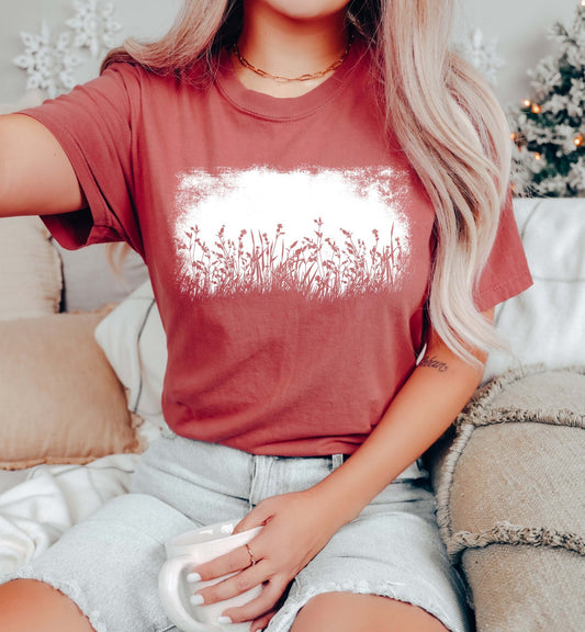 Vintage Nature Meadow Silhouette Forest Dawn Edition Of The Countryside Comfort Colors Tee