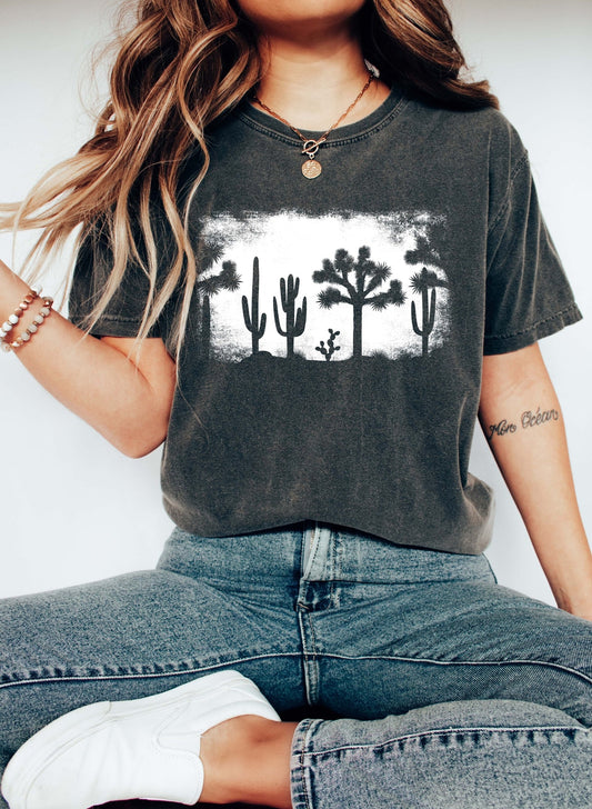 Vintage Nature Desert Silhouette Comfort Colors Tee
